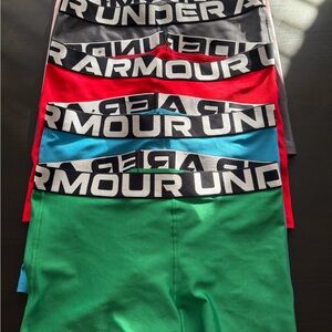 Under Armour Women’s heat gear compression 3” shorty shorts 5 pairs